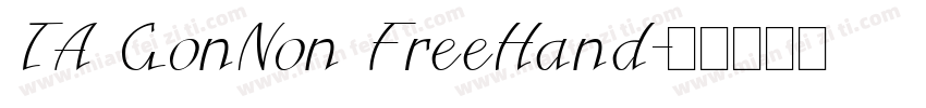 TA GonNon FreeHand字体转换